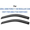 imageWindow Rain Guards Shield for 19992016 Ford F250 F350 F450 F550 Super Duty OutChannel Window Wind Deflectors Shades for 20002016 F650 F750 Standard Cab 2PCS20042008 Ford F150 Regular Cab