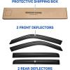 imageWindow Visors Rain Guards Shield for 2009 2010 2011 2012 2013 2014 2015 Honda Pilot Window Wind Deflectors Vent Shades for 0915 Pilot