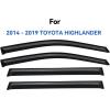 imageWindow Visors Rain Guards Shield for 20142019 Toyota Highlander Vent Window Wind Deflectors Visor Shades for 14 15 16 17 18 19 Highlander