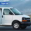 imageWindow Visors Rain Guards for 19962014 Chevy ExpressGMC Savana 1500 19962022 ExpressSavana 2500 3500 0309 Chevy KodiakGMC Topkick 4500 5500 Window Wind Deflector 2PCS