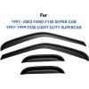 imageWindow Visors Rain Guards for 19992007 Chevy SilveradoGMC Sierra 1500 Window Vent Wind Deflectors Visors Shades for 9906 SilveradoSierra 2500 0107 SilveradoSierra 3500 Standard Cab 2 PCS19972003 f150 supercab