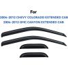 imageWindow Visors Rain Guards for 20142018 Chevy SilveradoGMC Sierra 1500 Regular Cab OutChannel Window Vent Wind Deflectors Visors Shades for 1519 SilveradoSierra 2500HD 3500HD 2PCS20042012 ColoradoCanyon Extended Cab