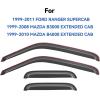 imageWindow Visors Rain Guards for 20142018 Chevy SilveradoGMC Sierra 1500 Regular Cab OutChannel Window Vent Wind Deflectors Visors Shades for 1519 SilveradoSierra 2500HD 3500HD 2PCS19992011 Ford Ranger SuperCab