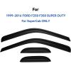 imageinChannel Window Visors Rain Guards Shield for 19931998 Ford Ranger SuperCab Window Vent Wind Deflectors Visors Shades for 9398 Ranger Extended Cab19992016 F250F450 supercab