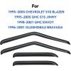 imageinChannel Window Visors Rain Guards Shield for 19931998 Ford Ranger SuperCab Window Vent Wind Deflectors Visors Shades for 9398 Ranger Extended Cab19952005 Chevrolet S10 Blazer