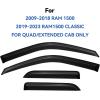 imageinChannel Window Visors Rain Guards Shield for 19931998 Ford Ranger SuperCab Window Vent Wind Deflectors Visors Shades for 9398 Ranger Extended Cab20092018 ram 1500 quad cab