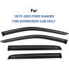imageinChannel Window Visors Rain Guards Shield for 19931998 Ford Ranger SuperCab Window Vent Wind Deflectors Visors Shades for 9398 Ranger Extended Cab20192023 Ford Ranger SuperCrew