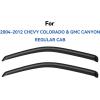 imageinChannel Window Visors Rain Guards for 19952000 Chevy TahoeGMC Yukon Window Vent Wind Deflectors Visors Shades for 9299 ChevyGMC C1500 K1500 C2500 K2500 Suburban20042012 Chevy Colorado  GMC Canyon Regular Cab