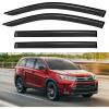 imageWindow Visors Rain Guards Shield for 20142019 Toyota Highlander Vent Window Wind Deflectors Visor Shades for 14 15 16 17 18 19 Highlander