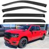 imageWindow Visors Rain Guards for 2019 2020 2021 2022 2023 2024 Dodge Ram 1500 New Body Style Window Wind Deflectors Vent Shades for 1924 Ram 1500 Crew Cab