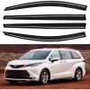 imageWindow Visors Rain Guards for Toyota Sienna 2021 2022 2023 2024 Window Wind Deflectors Vent Shades for 21 22 23 24 Sienna