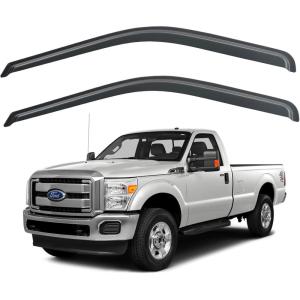 imageWindow Rain Guards Shield for 19992016 Ford F250 F350 F450 F550 Super Duty OutChannel Window Wind Deflectors Shades for 20002016 F650 F750 Standard Cab 2PCS19992016 F250F350 Standard Cab