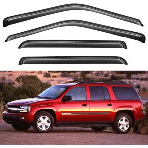 imageWindow Rain Guards Shield for 20022009 GMC Envoy Vent Visors Shades Wind Deflectors for 20022009 GMC EnvoySaab 97X 0204 Oldsmobile Bravada 0407 Buick Rainier 0408 Isuzu Ascender 5 psngr