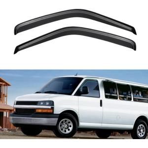 imageWindow Visors Rain Guards for 19962014 Chevy ExpressGMC Savana 1500 19962022 ExpressSavana 2500 3500 0309 Chevy KodiakGMC Topkick 4500 5500 Window Wind Deflector 2PCS
