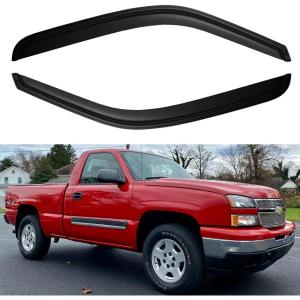 imageWindow Visors Rain Guards for 19992007 Chevy SilveradoGMC Sierra 1500 Window Vent Wind Deflectors Visors Shades for 9906 SilveradoSierra 2500 0107 SilveradoSierra 3500 Standard Cab 2 PCS19992007 silveradosierra regular