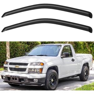 imageWindow Visors Rain Guards for 19992007 Chevy SilveradoGMC Sierra 1500 Window Vent Wind Deflectors Visors Shades for 9906 SilveradoSierra 2500 0107 SilveradoSierra 3500 Standard Cab 2 PCS20042012 Chevy Colorado  GMC Canyon Regular Cab