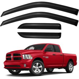 imageWindow Visors Rain Guards for 20142018 Chevy SilveradoGMC Sierra 1500 Regular Cab OutChannel Window Vent Wind Deflectors Visors Shades for 1519 SilveradoSierra 2500HD 3500HD 2PCS20092018 ram 1500 quad cab