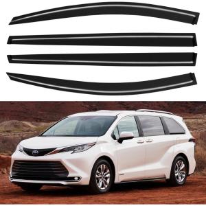 imageWindow Visors Rain Guards for Toyota Sienna 2021 2022 2023 2024 Window Wind Deflectors Vent Shades for 21 22 23 24 Sienna