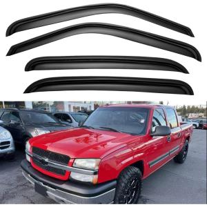 imageinChannel Window Visors Rain Guards Shield for 19931998 Ford Ranger SuperCab Window Vent Wind Deflectors Visors Shades for 9398 Ranger Extended Cab20012007 silveradosierra crew cab