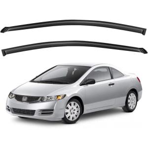 imageinChannel Window Visors Rain Guards Shield for 19931998 Ford Ranger SuperCab Window Vent Wind Deflectors Visors Shades for 9398 Ranger Extended Cab20062011 Honda Civic Coupe