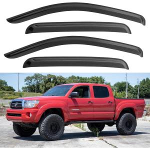 imageinChannel Window Visors Rain Guards Shield for 19931998 Ford Ranger SuperCab Window Vent Wind Deflectors Visors Shades for 9398 Ranger Extended Cab20052023 Toyota Tacoma