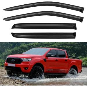 imageinChannel Window Visors Rain Guards Shield for 19931998 Ford Ranger SuperCab Window Vent Wind Deflectors Visors Shades for 9398 Ranger Extended Cab20192023 Ford Ranger SuperCrew