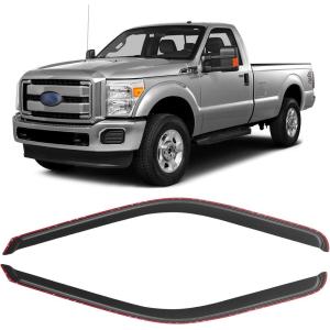 imageinChannel Window Visors Rain Guards for 19992016 Ford F250 F350 F450 F550 Super Duty Window Vent Wind Deflectors Visors Shades for 20002016 F650 F750 Standard Cab for 2 Front Doors Only